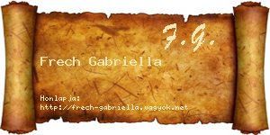 Frech Gabriella névjegykártya